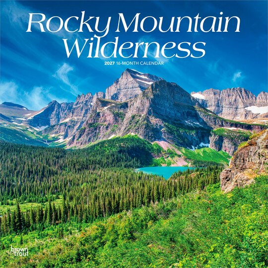 BrownTrout; Rocky Mountain Wilderness | 2027 12 x 24 Inch (Hanging) Monthly Square Wall Calendar | Plastic-Free; Category:Wall Calendars; Image:1